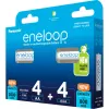 Batterie ricaricabili Panasonic Eneloop AA 2000 mAh (4 pezzi) e AAA 800 mAh (4 pezzi), Ni‑MH, 1,2 V, 8 pezzi