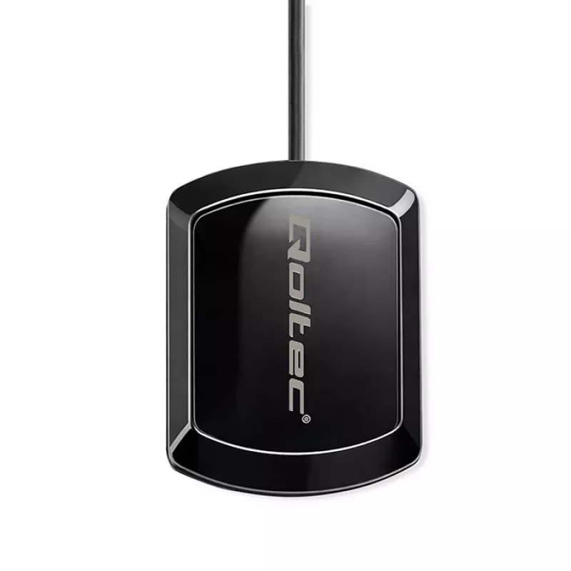Antenna GPS/GLONASS esterna QOLTEC 28 dBi 50 W con connettore maschio SMA ad angolo retto