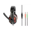Headset gaming cablato GEMBIRD GHS-03 — 20–20000 Hz, cavo 2 m, 250 g, nero/rosso