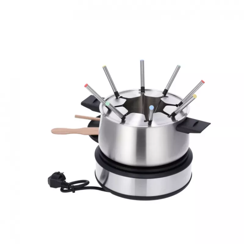 Severin FO 2471 combinazione fonduta e crêpe, nero/acciaio inox