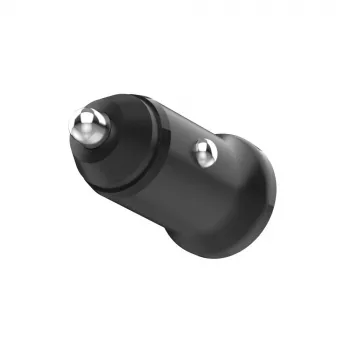 Caricabatterie da auto FIXED FIXCC20N-CU-BK — connettori USB-C e USB-A, potenza in uscita 20 W, adattatore auto compatto
