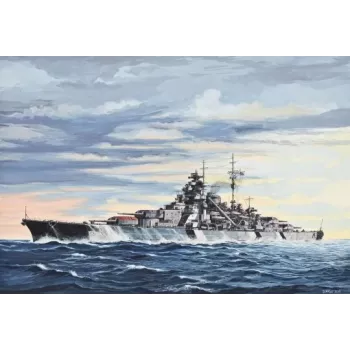 Kit di montaggio modello nave da guerra Revell Bismarck 1:700