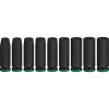 Bosch PRO 1/2 pollice set di bussole da 9 pezzi, bussole profonde nere