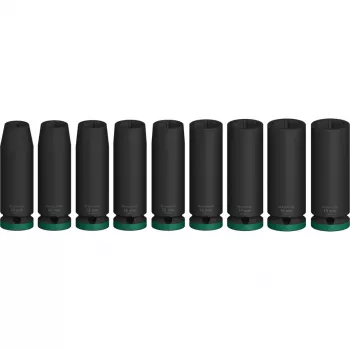 Bosch PRO 1/2 pollice set di bussole da 9 pezzi, bussole profonde nere