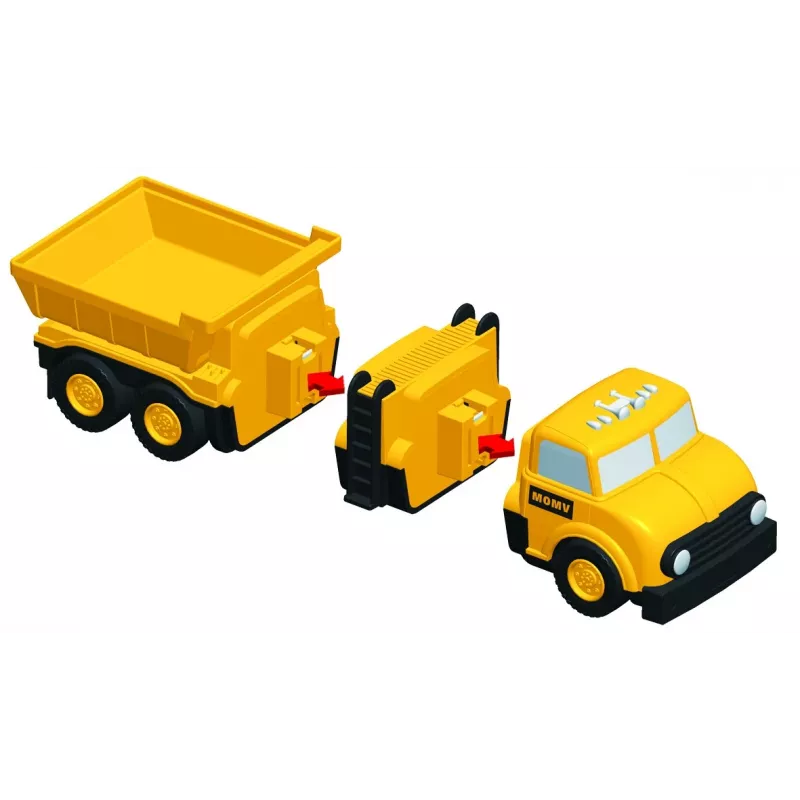 Set veicoli Popular Playthings Mix or Match Vehicles Construction nero giallo