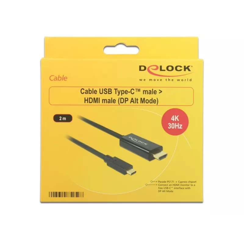 Adattatore cavo video DeLOCK 85259 USB Type-C a HDMI 2 m nero