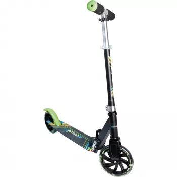 Monopattino Muuwmi alluminio NEON 180 mm con luci — pedana in alluminio, ruote 180 mm, luci LED integrate