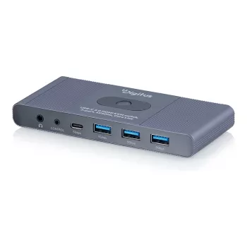 Switch KVM DIGITUS USB-C 3.0 HDMI 2 porte 4K60Hz, USB-C/USB-A, alluminio, 135×60×30 mm