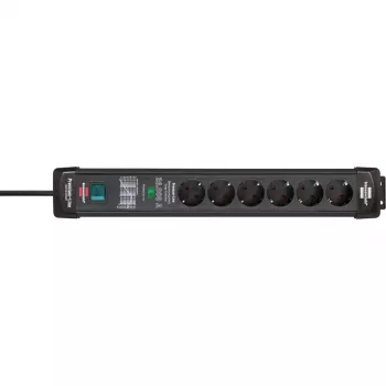 Ciabatta multipresa Brennenstuhl 1951160400 1,8 m 6 uscite AC per interni nero