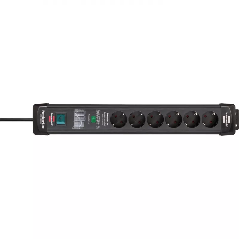 Ciabatta multipresa Brennenstuhl 1951160400 1,8 m 6 uscite AC per interni nero
