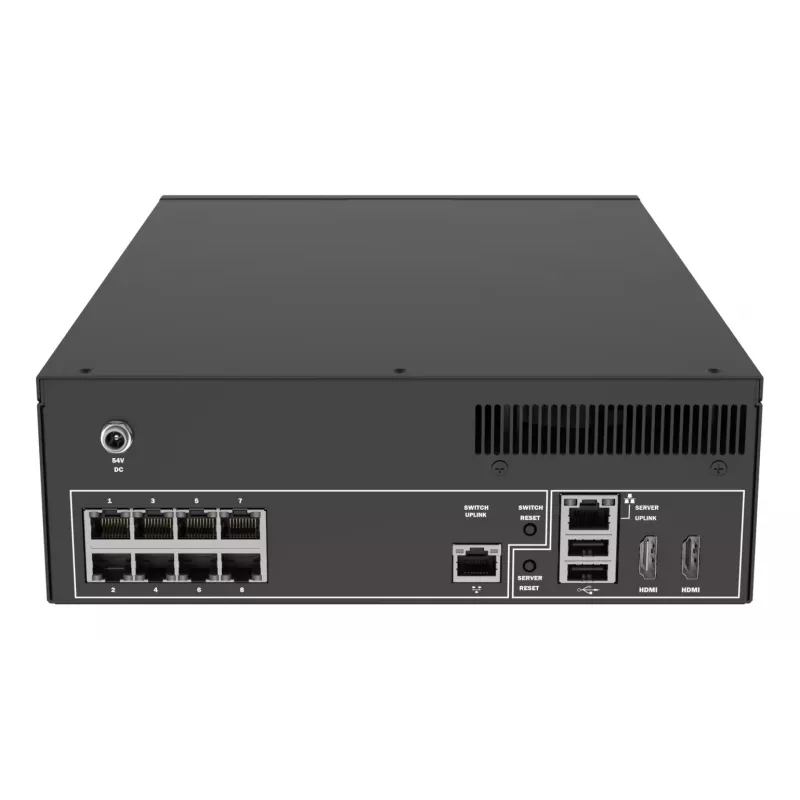 Videoregistratore di rete AXIS S2208 Mk II 8 canali, HDD 4 TB, SATA, 7680×4320 max, IEEE 802.3at, nero