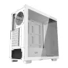 Case per computer DarkFlash DS900G bianco — Mid-Tower, vetro temperato, senza ventole