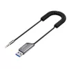 Savio TR-16 Trasmettitore adattatore AUX con funzione vivavoce, Bluetooth 5.3, Google Assistant/Siri