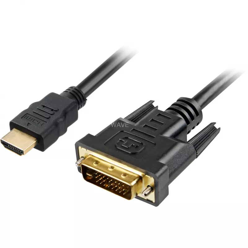 Cavo adattatore HDMI > DVI-D (nero, 5 metri, Dual Link, 24+1)