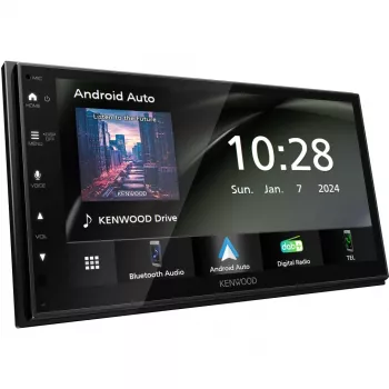 Moniceiver Double-DIN Kenwood con Android Auto, Apple CarPlay, sintonizzatore DAB+, ingresso per telecamera posteriore