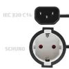 Adattatore di rete QOLTEC 53906 IEC 320 C14 a SCHUKO 16A 250V