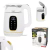 Bollitore Adler AD 1305WG — 1,7 l, 2200 W, vetro/plastica, bianco/oro/trasparente