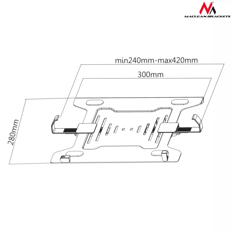 Kit di supporto Maclean MC-764 nero