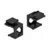 Copertura Keystone DeLOCK 86739 nera foro 9,7 mm 4 pezzi