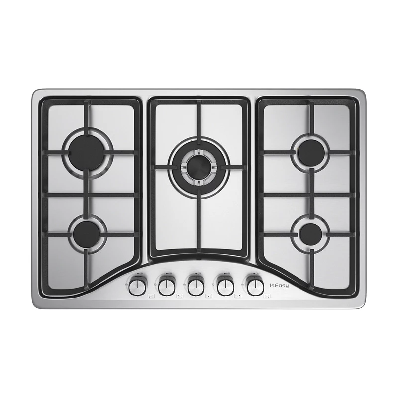 Piano cottura a gas in acciaio inox IsEasy MGBS-765