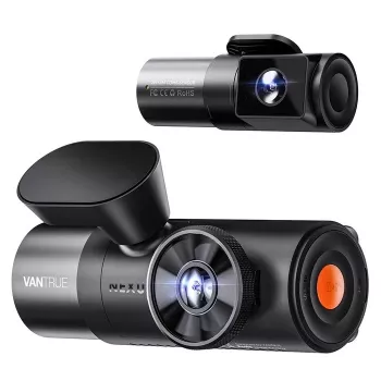 Videoregistratore per auto VANTRUE N5 Nexus 5 — dashcam 4 canali, camera principale 2592×1944, 160° anteriore/interna, GPS, WLAN, display IPS, MicroSD fino a 512 GB