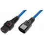 Microconnect MC-C13C14LOCK-1MB cavo di alimentazione blu 1 m connettore femmina C13 connettore femmina C14