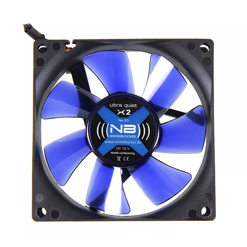 Noiseblocker BlackSilentFan X2 ITR-X-2 ventola per case, 80 x 80 x 25 mm