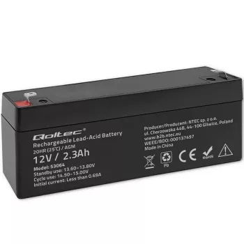 Batteria AGM sigillata QOLTEC 12V 2,3Ah per sistemi UPS e backup, scarica max. 34,5A