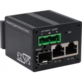 Switch di rete Exsys EX-62010POE-SFP PoE+ unmanaged 1 Gbps con 2 porte SFP