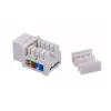 Modulo keystone LANBERG KSU6-1090, Cat6 U/UTP piatto, connettore maschio RJ-45 a connettore femmina LSA, AWG 22/26, 14.5×16.1 mm, bianco