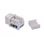 Modulo keystone LANBERG KSU6-1090, Cat6 U/UTP piatto, connettore maschio RJ-45 a connettore femmina LSA, AWG 22/26, 14.5×16.1 mm, bianco