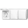 Busch Jaeger 2300/3 EBW-54 Presa CEE 7/3 bianco (2084-0-0724)