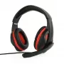 Headset gaming cablato GEMBIRD GHS-03 — 20–20000 Hz, cavo 2 m, 250 g, nero/rosso