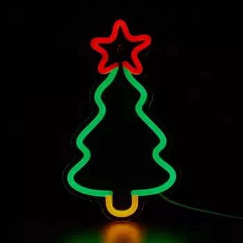 Manta SNL106MT luce LED a forma di albero di Natale in stile neon, alimentata via USB