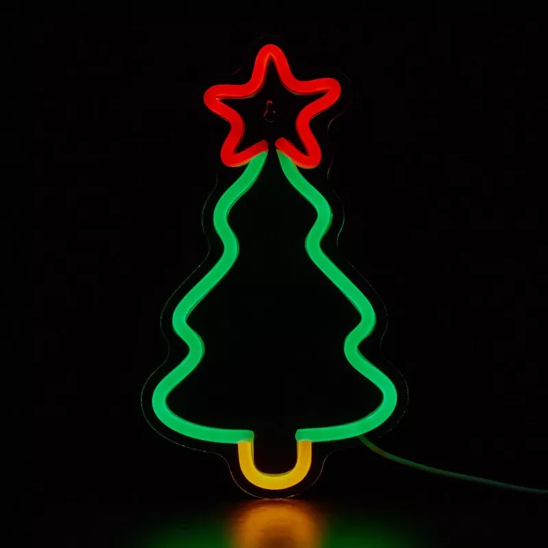 Manta SNL106MT luce LED a forma di albero di Natale in stile neon, alimentata via USB