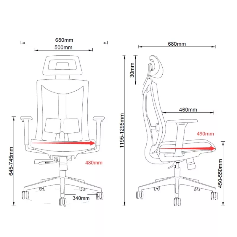 Sedia ergonomica premium Ergo Officer ER-414