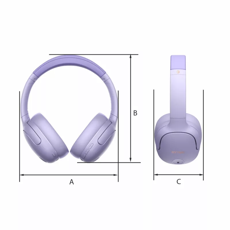 Cuffie MANTA HDP1001PU Rytmo Elegance viola over-ear con filo, modello HDP1001PU
