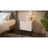 Comodino Cama, 2 pz., FELLINI, 40x41x60, cashmere + piano in rovere oliato