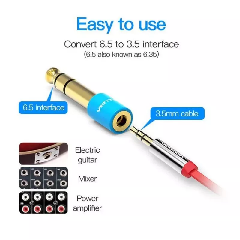 Adattatore audio 6.35MM a 3.5MM / VAB-S01-L Vention