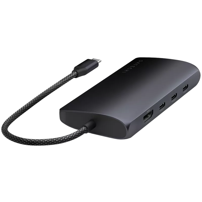 Adattatore multiporta USB-C Satechi ST-P8KED — 6 porte, supporta risoluzione 8K