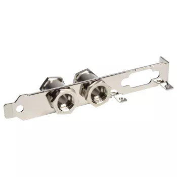 Koolance staffa per slot PCI con 2 passaggi G1/4 - argento