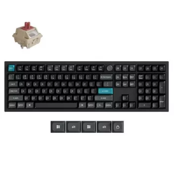 Tastiera meccanica Keychron Q6 Ultra 8K — Full-Size (100%), USB + RF wireless + Bluetooth, RGB, nero