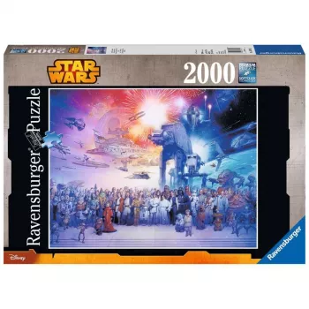 Puzzle TMTOYS Ravensburger Star Wars Episode I–VI Saga, 2000 pezzi, larghezza 980 mm