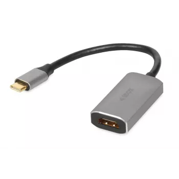 Cavo adattatore IBOX da USB-C a HDMI, modello IACFAK, USB-C (connettore maschio) a HDMI (connettore femmina), 4K 60 Hz, connettore dritto, argento