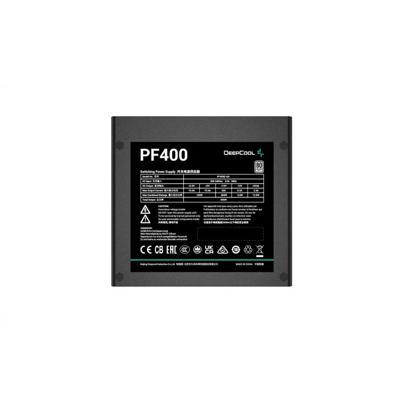 Alimentatore DeepCool PF400 400W, ATX, nero