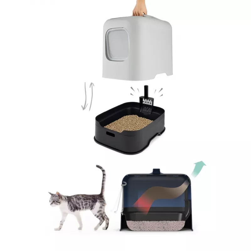 Rotho Biala lettiera per gatti, cappuccino