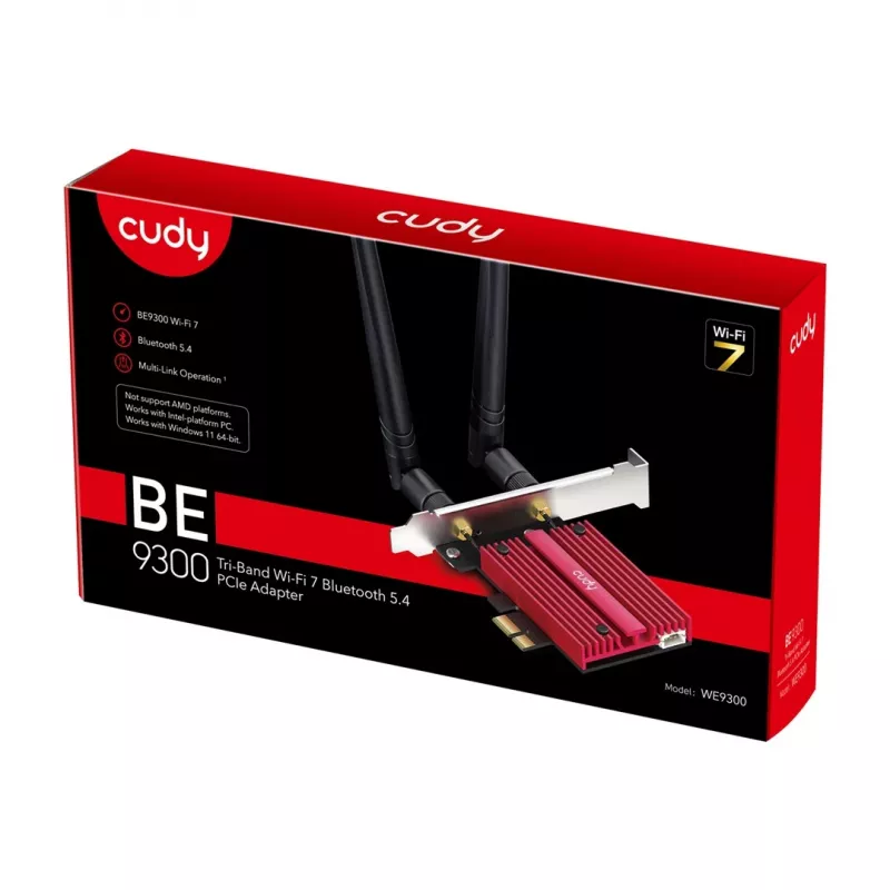 Scheda di rete Cudy WE9300 interna WLAN / Bluetooth 5765 Mbit/s