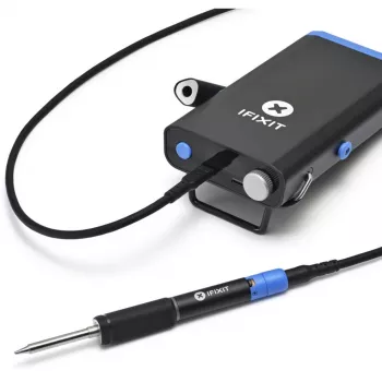 Fixhub Power Series stazione di saldatura portatile, saldatore nero/blu, 100 Watt, USB-C, power station