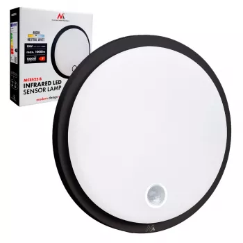 Lampada LED con sensore PIR MACLEAN MCE525 B – applique da esterno, LED attivato dal movimento