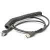 Cavo USB Honeywell, cavo a spirale, lunghezza: 2,9 m, colore: nero, per Voyager/Fusion/Focus (53-53235-N-3)